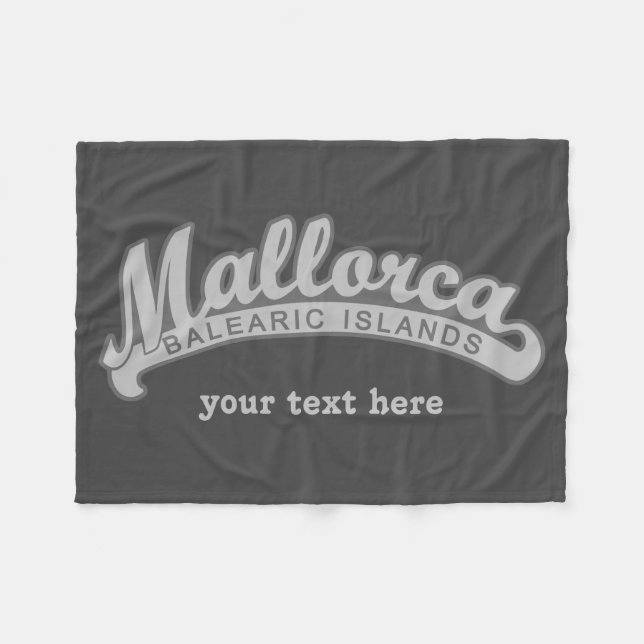 Espanha MALLORCA texto personalizado e cobertores  (Frente (Horizontal))