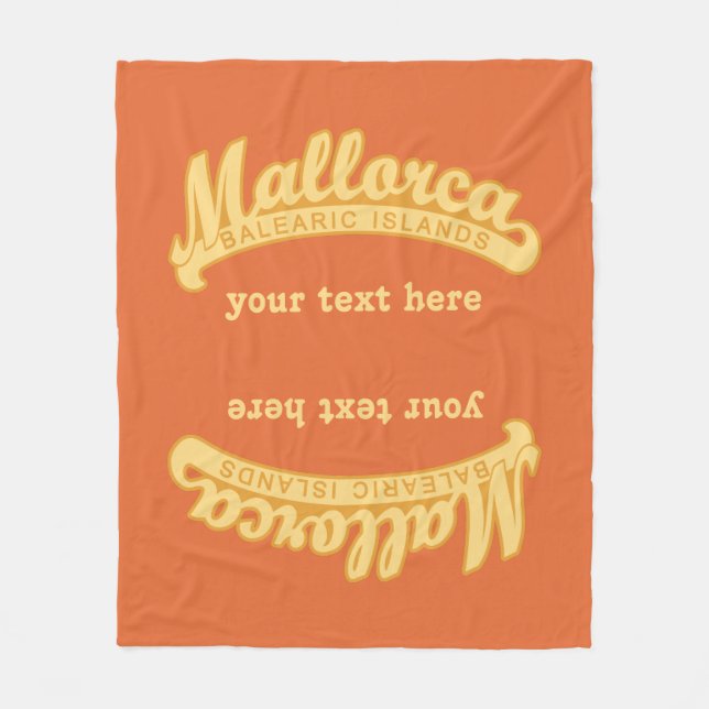 Espanha MALLORCA texto personalizado e cobertores  (Frente)