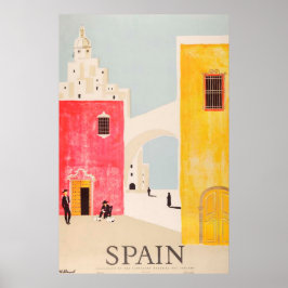 Espanha poster de viagens vintage