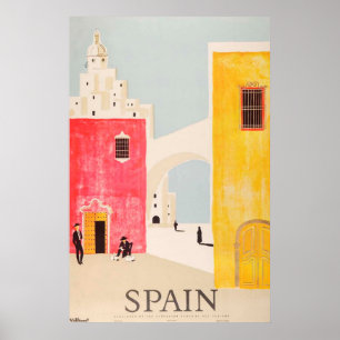 Espanha poster de viagens vintage