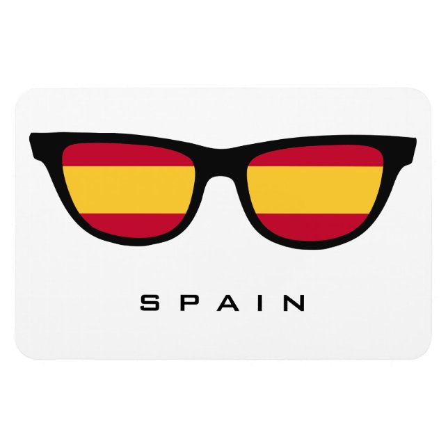 Espanha Sombras de texto personalizado e ímã de co (Horizontal)