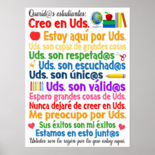Espanhol Caros Estudantes Poster