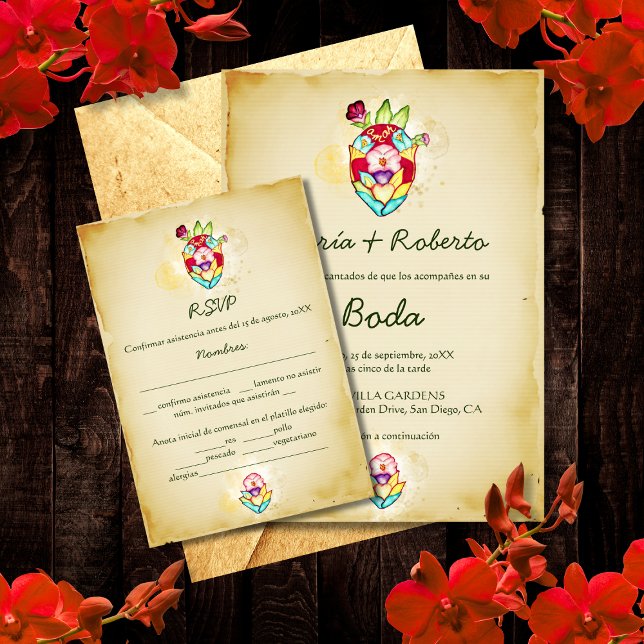 Espanhol, Cartão de Resposta de Casamento Mexicano (Criador carregado)