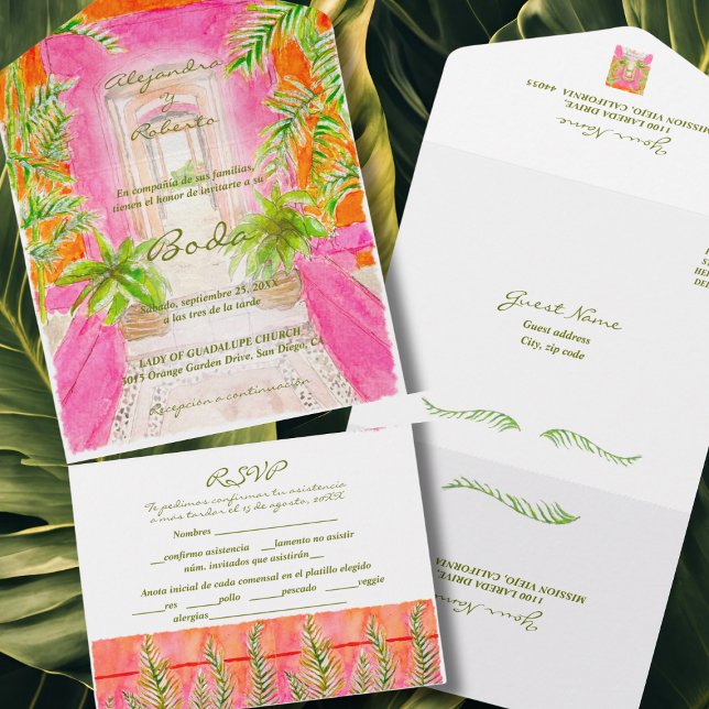 Espanhol, Casamento Tropical Rosa-Rosa-Tropical (Criador carregado)