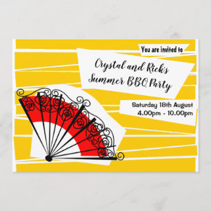 Espanhol de convite para ventilador