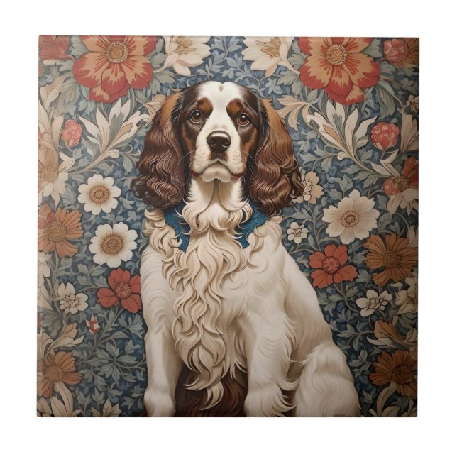 Espanhol Elegante Em Fundo Floral (Frente)