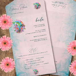 Espanhol, Flores Russas Coração Casamento Mexicano
