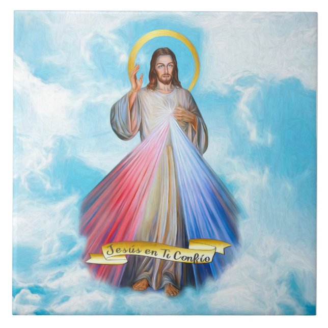 Espanhol Jesus Divina Misericordia Cielo Azul (Frente)