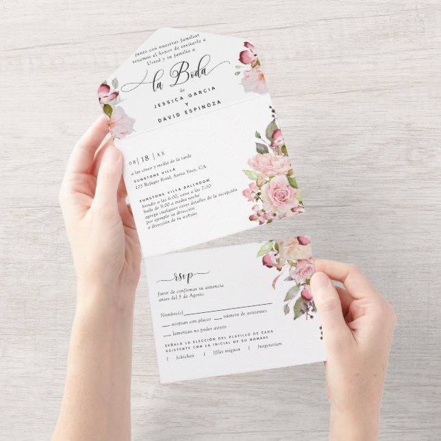 Espanhol, Lágrima de Casamento de Borgonha Rosa, L (Aba destacável)