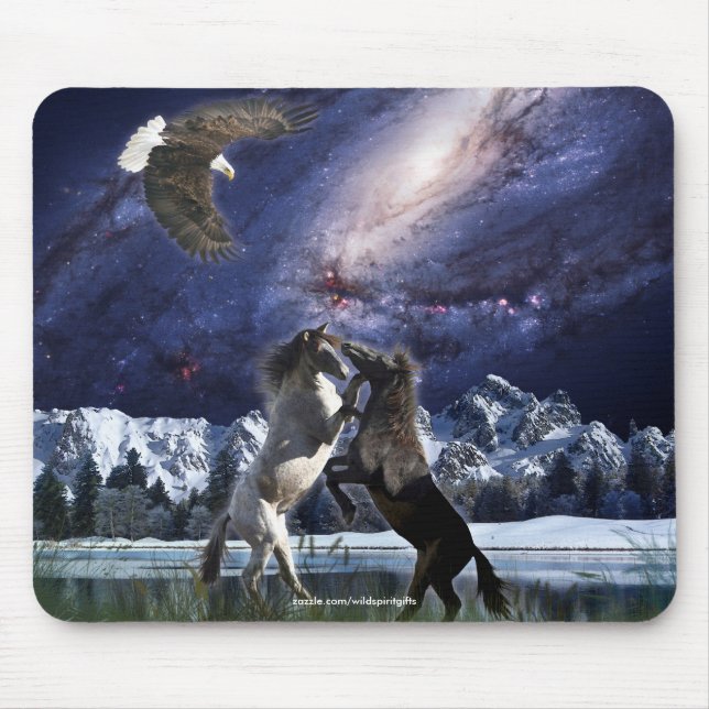 Espanhol Mustang Eagle, Fantasy Horses Mousepad (Frente)