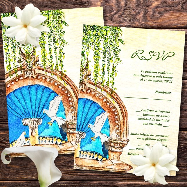 Espanhol, Pintor de Aquarela Antigo Cartão RSVP do (Criador carregado)