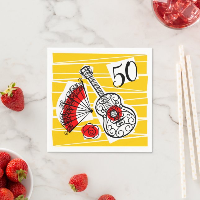 Espanhol Souvenirs 50 Age papel guardanapo (Insitu)