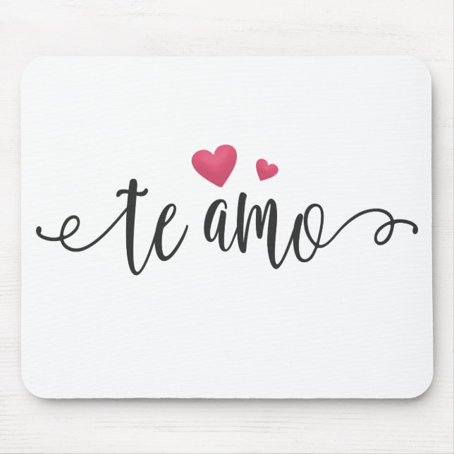 Espanhol Te Amo Namorados | Mousepad (Frente)