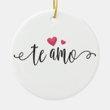 Espanhol Te Amo Namorados | Ornamento