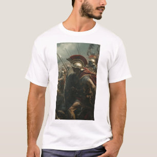 Espartanos lutando na camiseta do Império Persa