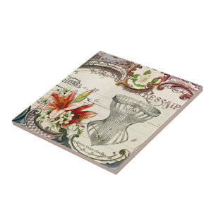 Espartilho parisiense do vintage do lírio francês