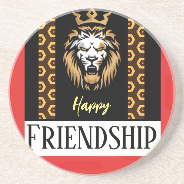 Especial de amizade à Porta copos Sandstone (Frente)