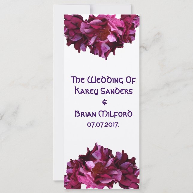 Especial, Rosas, Convite para Casamento Elegante (Frente)