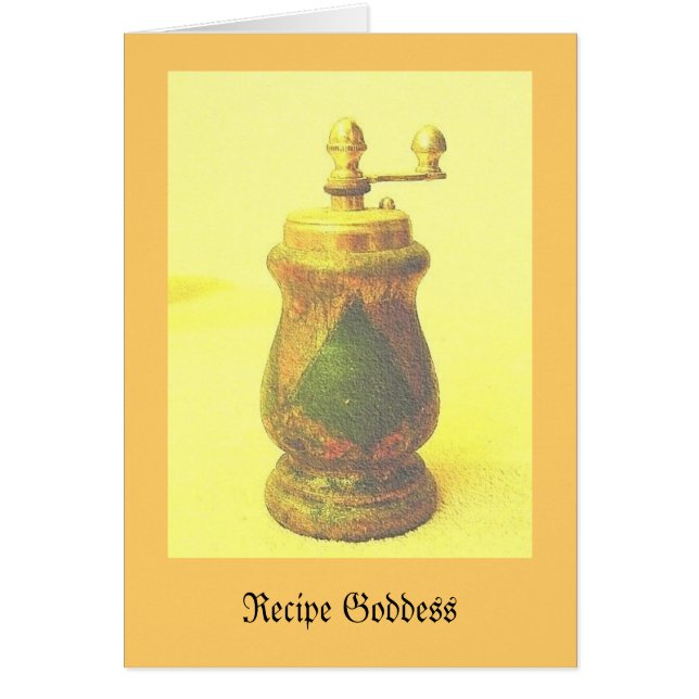 Especiaria do cartão da receita da vida (Frente)