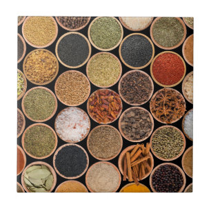 Especiarias e ingredientes de comida