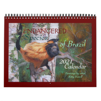 "Espécies do Brasil ameaçadas" Calendário de 2021