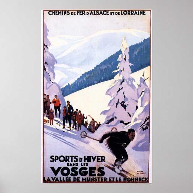 Espectadores Observando Poster Skier (Frente)