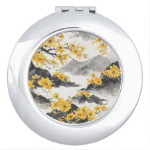 Arte Japonês Flor Amarela