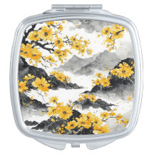 Arte Japonês Floral Flor Amarela
