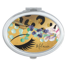 Bonito Glitter Dourada Impressão Animal Chamada Gl