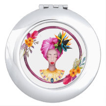 Compacto de mulher afro-americana