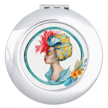 Compacto de mulher afro-americana