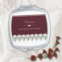 Espelho Chic Burgundy para a Mãe do Noivo no Casam