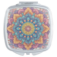 Padrão Mandala Azul e Amarelo