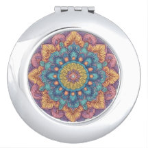 Padrão Mandala Azul e Amarelo