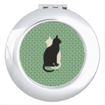 Escolher Cor Preta Gato Branco Duo Yin Yang Estilo