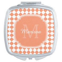 Luz na moda - nome Monogrammed verificado laranja