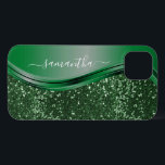 Espelho brilhante Nome Personalizado Verde Emerald<br><div class="desc">A design é uma foto e as capas não são feitas com brilho, sequências, metais ou madeiras. Este design também está disponível em outros modelos de telefone. Escolha Tipo de dispositivo para ver outros iPhone, Samsung Galaxy ou Google capas. Alguns estilos podem ser alterados selecionando Estilo se essa for uma...</div>