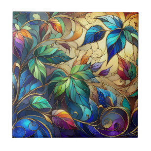 Espelho com manchas de folhas