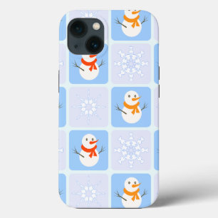 Espelho de neve e flocos de neve com verificação d