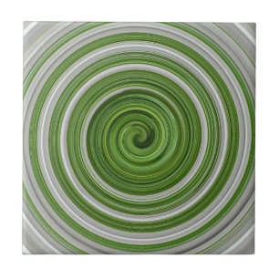 Espelho espiralado branco verde