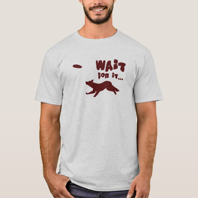 Espera de border collie para ela camiseta (Frente)