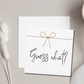 Esperamos um anúncio de gravidez minimalista