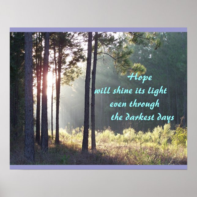 Esperança Irá Brilhar Sua Poster De Luz (Frente)