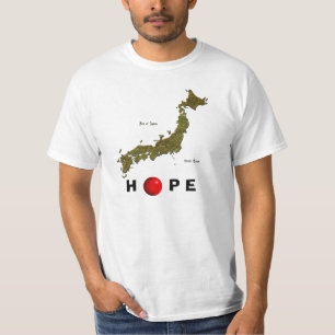 ESPERANÇA PARA A Camisa do Alivio Terremoto JAPÃO