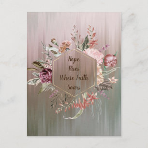 Esperança sobe onde a fé soa cartão postal