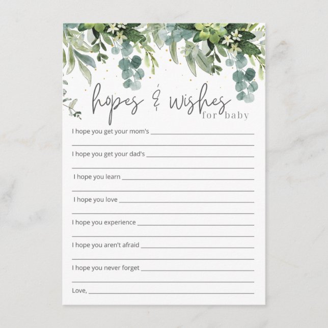 Esperanças e desejos para inserção de Chá de frald (Frente)