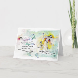 EsperançosoDeus/Seamstress, Cartão de Saudação Dob