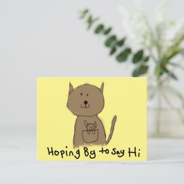 esperando dizer seu cartão postal canguru   (Em pé/Frente)