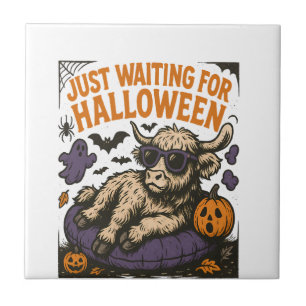 Esperando pelo Halloween Highland Cow