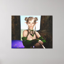 Esperando por uma arte digital Canvas de cogumelo